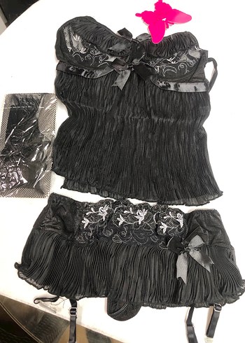 Siyah Pilili Jartiyer Takım - Görsel 2