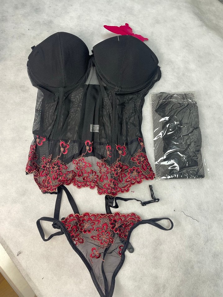 Dantel İşlemeli Siyah Jartiyer Takım - Görsel 4