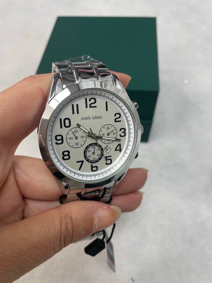 Mark Jakko Erkek Beyaz Klasik Saat - Görsel 3