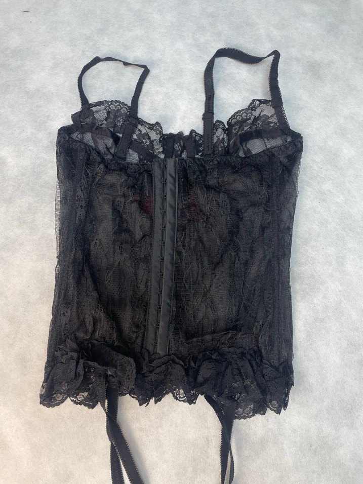 Siyah Dantelli Jartiyer Takım - Görsel 2