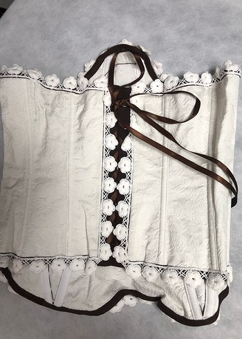 Dantel Detaylı Beyaz Bohem Büstiyer - Görsel 2