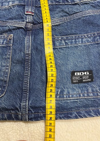 Kadın Lacivert Kemerli Denim Mini Etek - Görsel 3