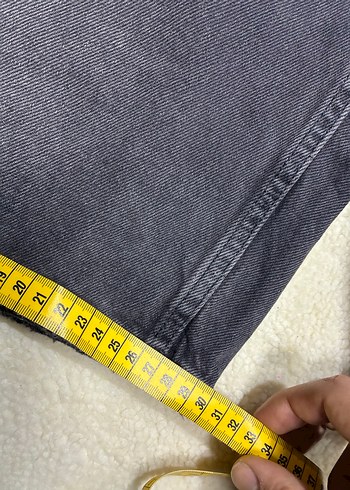 Berska Gri Rahat Kesim Denim Midi Şort - Görsel 3