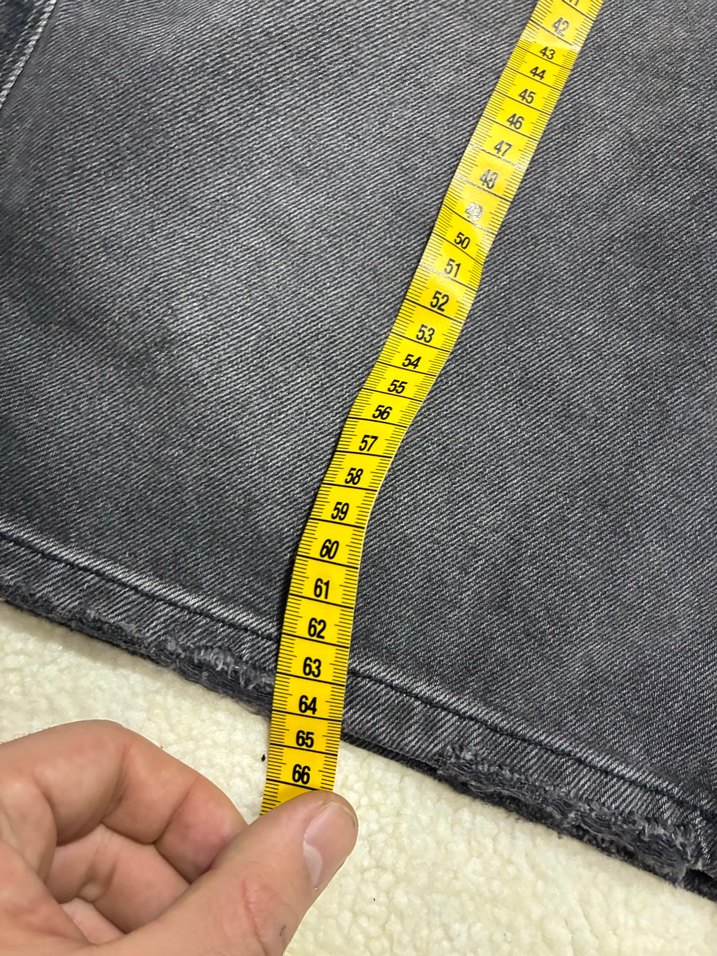 Berska Gri Rahat Kesim Denim Midi Şort - Görsel 2