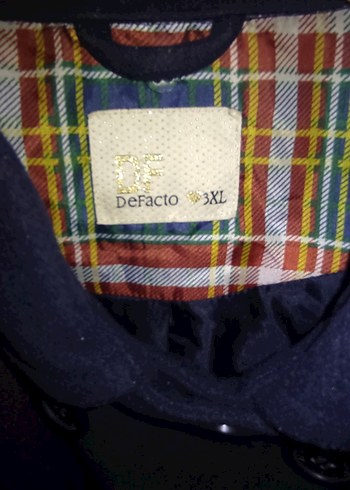 Düğmeli Lacivert Kadın Midi Kaban - Görsel 4