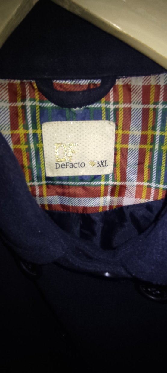 Düğmeli Lacivert Kadın Midi Kaban - Görsel 4