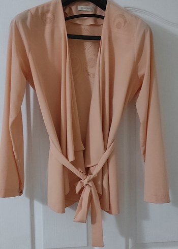 Bej Midi Drapeli Hamile Ceketi - Görsel 4