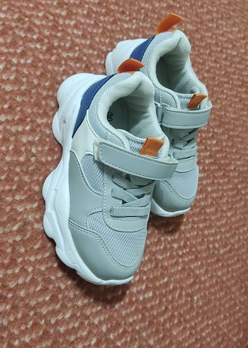 Gri Erkek Çocuk Spor Ayakkabı Velcro - Görsel 5