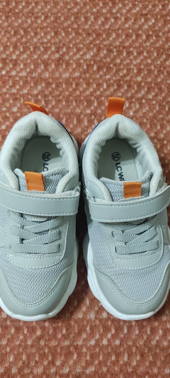 Gri Erkek Çocuk Spor Ayakkabı Velcro - Görsel 2