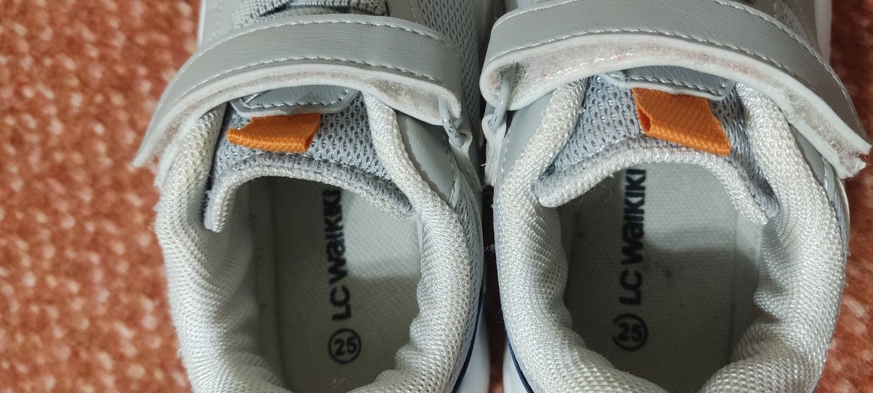 Gri Erkek Çocuk Spor Ayakkabı Velcro - Görsel 4