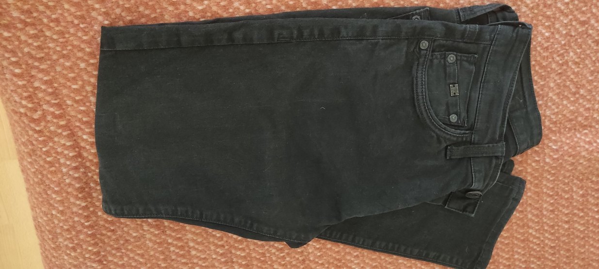 Siyah Biker Tarzı Kadın Kot Pantolon - Görsel 4