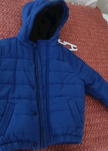 Düğmeli Koyu Mavi Erkek Çocuk Mont - Görsel 5