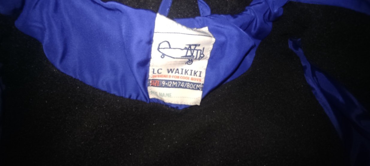 Düğmeli Koyu Mavi Erkek Çocuk Mont - Görsel 3