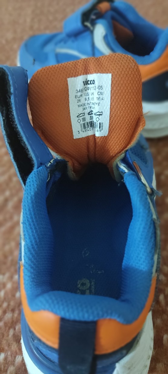 Erkek Çocuk Mavi Cırt Cırtlı Spor Ayakkabı - Görsel 5