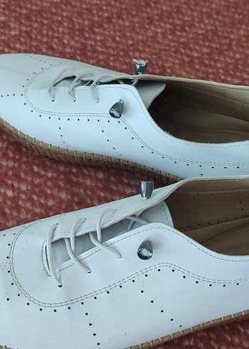 Beyaz Kadın Denim Günlük Spor Ayakkabı - Görsel 5