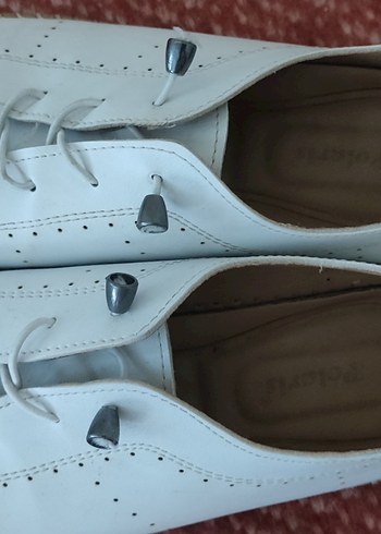 Beyaz Kadın Denim Günlük Spor Ayakkabı - Görsel 4