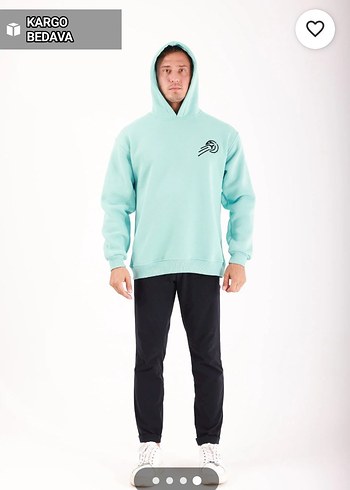 Turkuaz Erkek Sweatshirt Loose Fit - Görsel 2