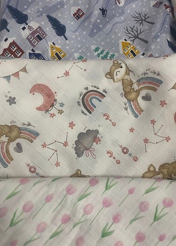 %100 Pamuk Müslin Örtü 100*100 cm - Görsel 2