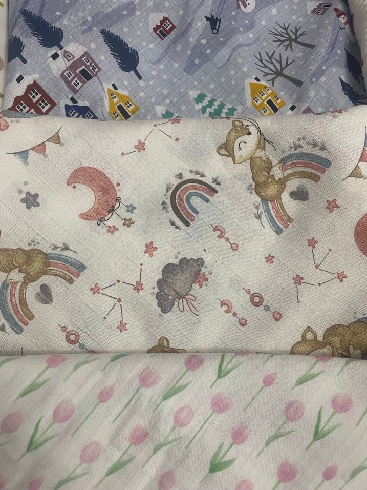 %100 Pamuk Müslin Örtü 100*100 cm - Görsel 2