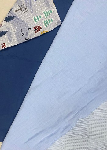 Mavi Desenli Bebek Örtü Seti - Görsel 5
