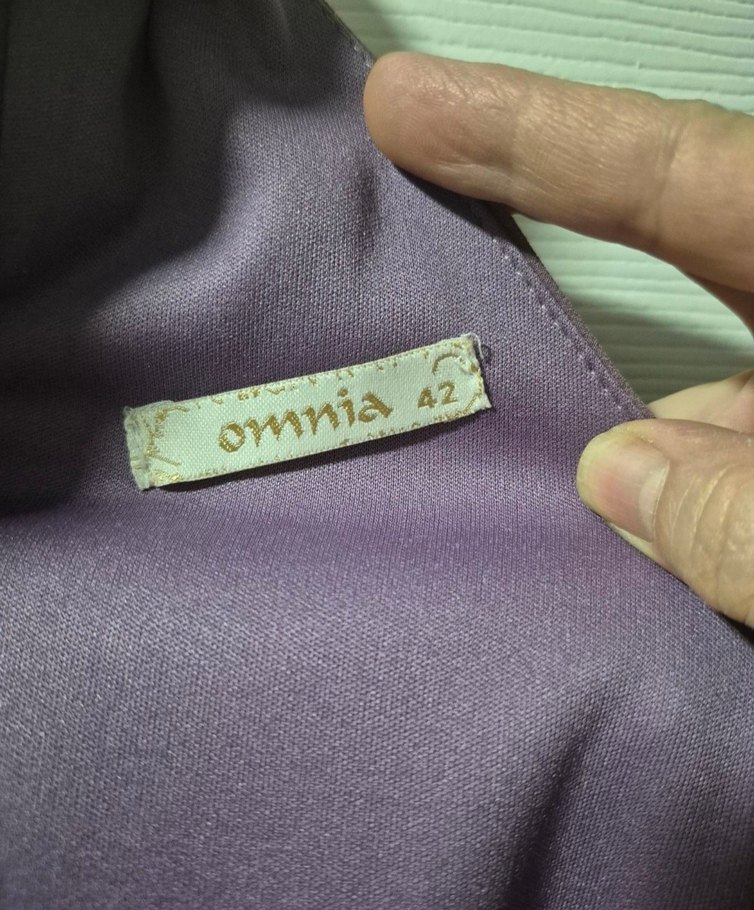 Mor Uzun Kollu Nakışlı Kadın Abiye Elbise - Görsel 4