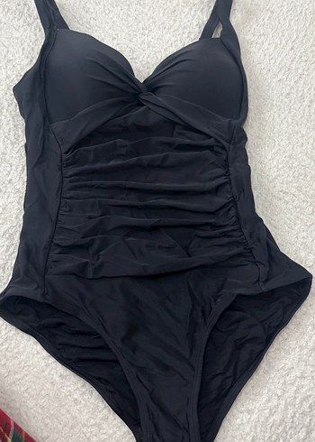 Siyah İnce Askılı Kadın Mayo - Görsel 4