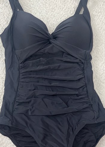 Siyah İnce Askılı Kadın Mayo - Görsel 6