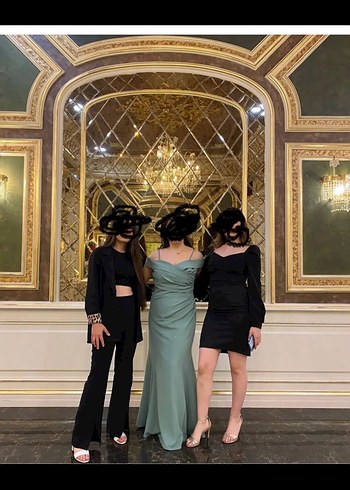 Mine yeşili balık model abiye - Görsel 3