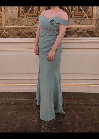 Mine yeşili balık model abiye - Görsel 2