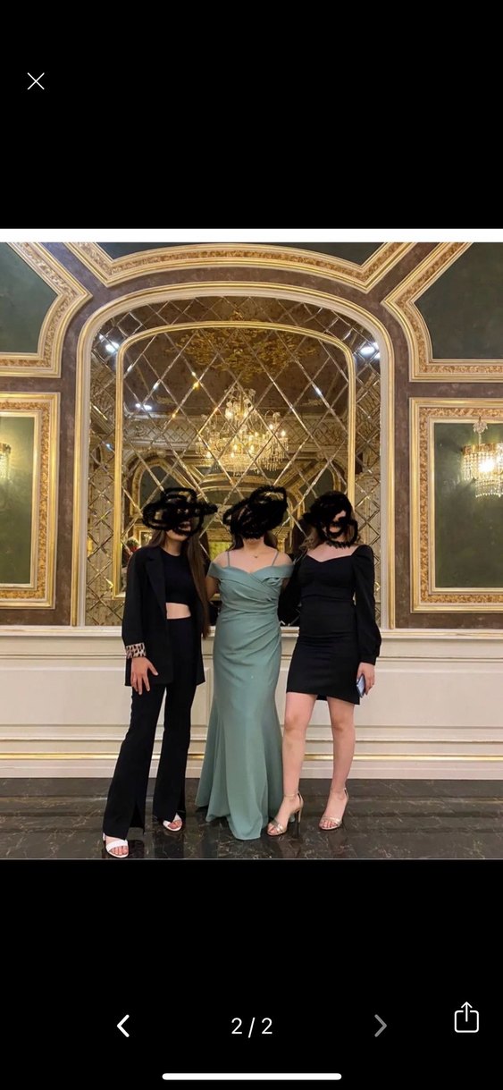 Mine yeşili balık model abiye - Görsel 3