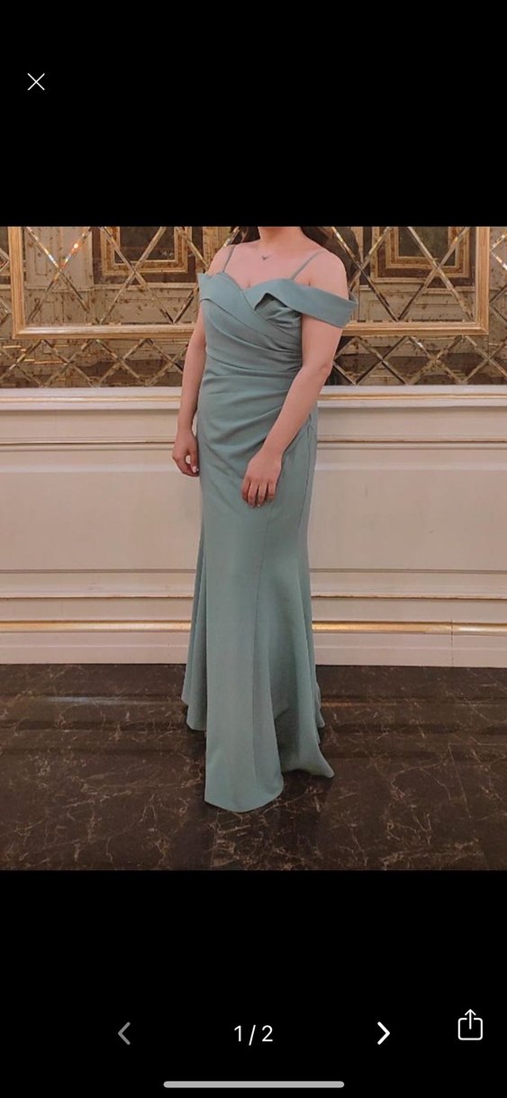 Mine yeşili balık model abiye - Görsel 2