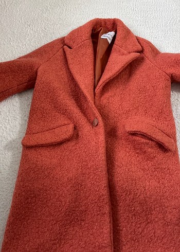 Kiremit Düğmeli Kaban - Görsel 4