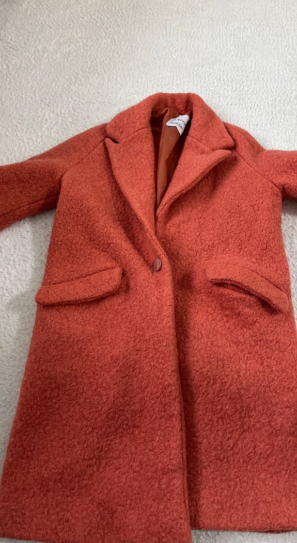 Kiremit Düğmeli Kaban - Görsel 4