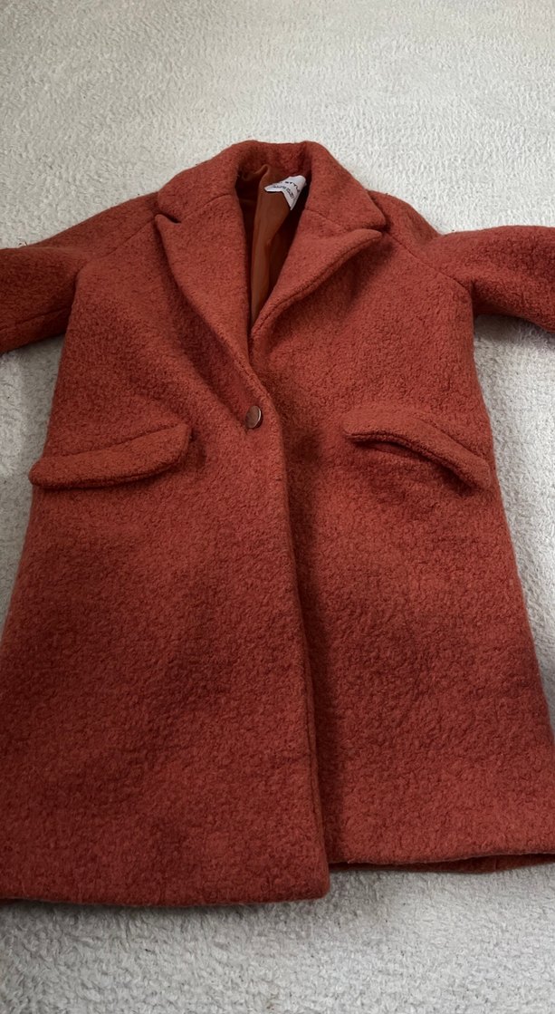 Kiremit Düğmeli Kaban - Görsel 5