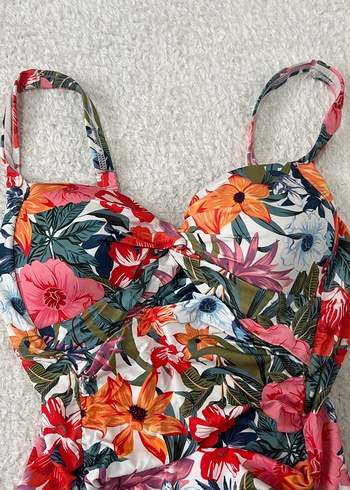 Çiçek Desenli Bohem Strappy Mayo - Görsel 3