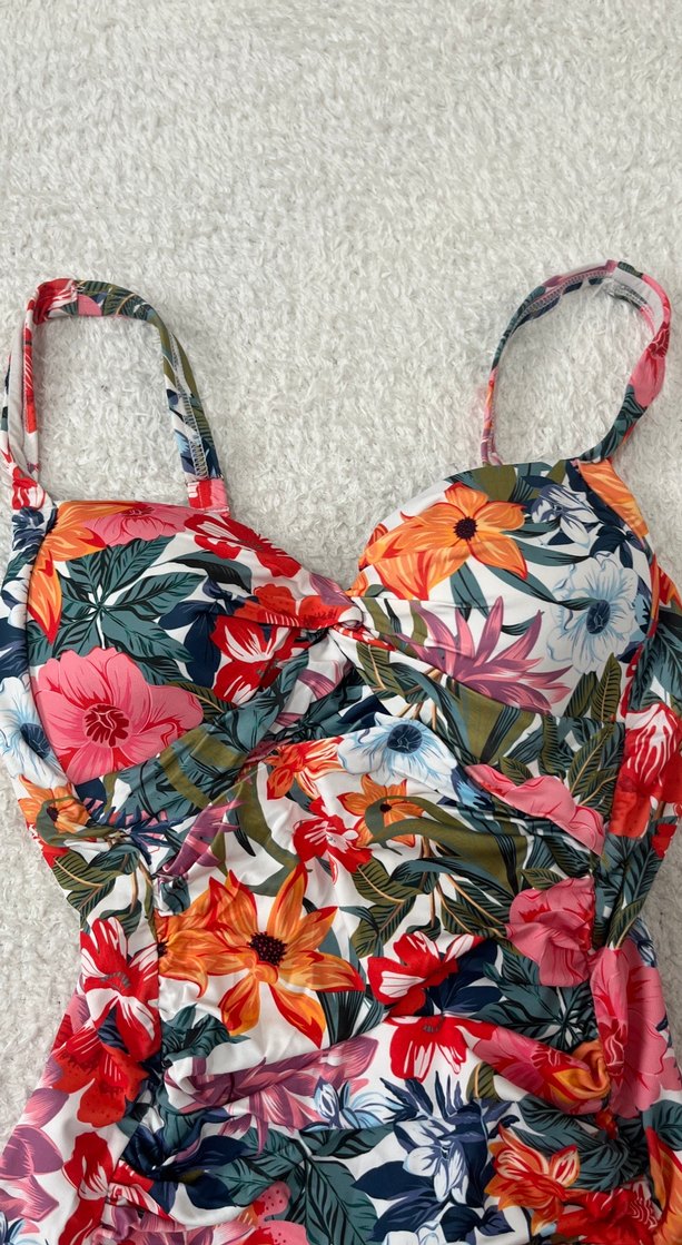 Çiçek Desenli Bohem Strappy Mayo - Görsel 3