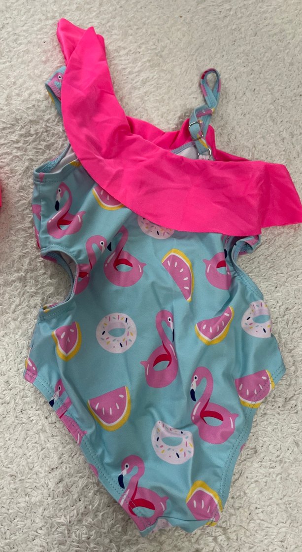 Kız Çocuk Renkli Pop Kültür Bikini Takımı - Görsel 3