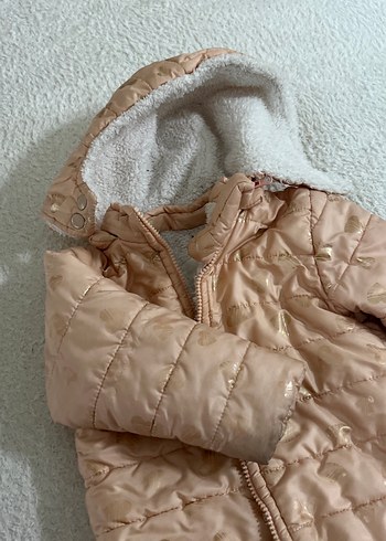 Kız Çocuk Bej Kürklü Mont - Görsel 2