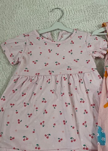 Kız Çocuk Pamuklu Desenli Elbise - Görsel 2