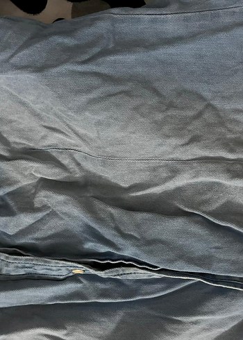 Nakışlı Mavi Denim Gömlek/Ceket - Görsel 8