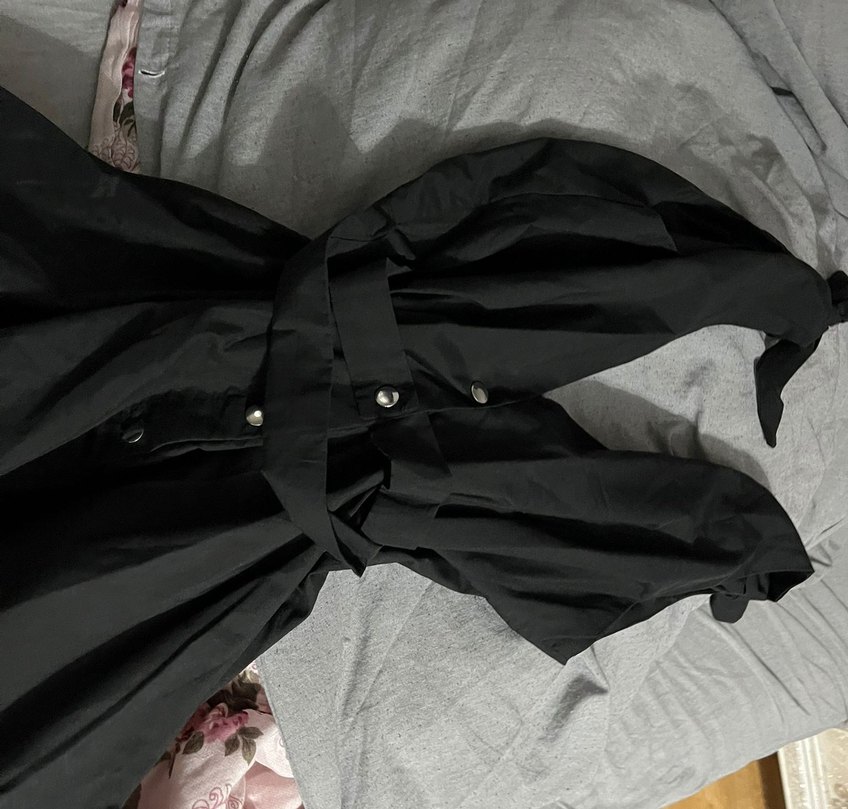 Siyah V Yaka Kadın Elbise - Görsel 2