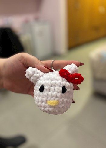 Örgü Beyaz Pop Kültür Anahtarlık - Görsel 2