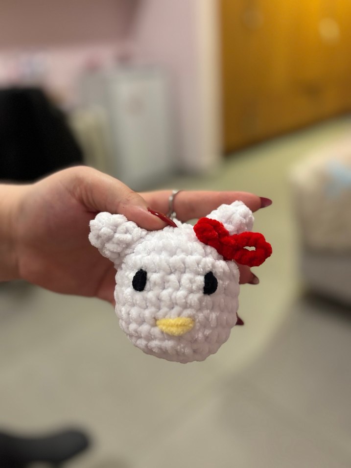 Örgü Beyaz Pop Kültür Anahtarlık - Görsel 2