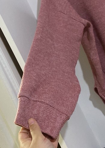 Kadın pudra Yüksek Yaka Salaş Kazak - Görsel 2