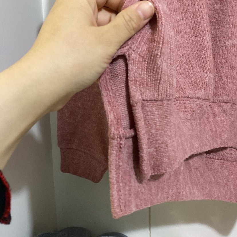 Kadın pudra Yüksek Yaka Salaş Kazak - Görsel 3