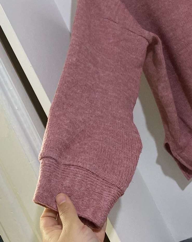 Kadın pudra Yüksek Yaka Salaş Kazak - Görsel 2