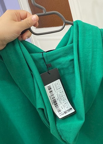 Renkli Baskılı Yeşil Kapüşonlu Sweatshirt - Görsel 4