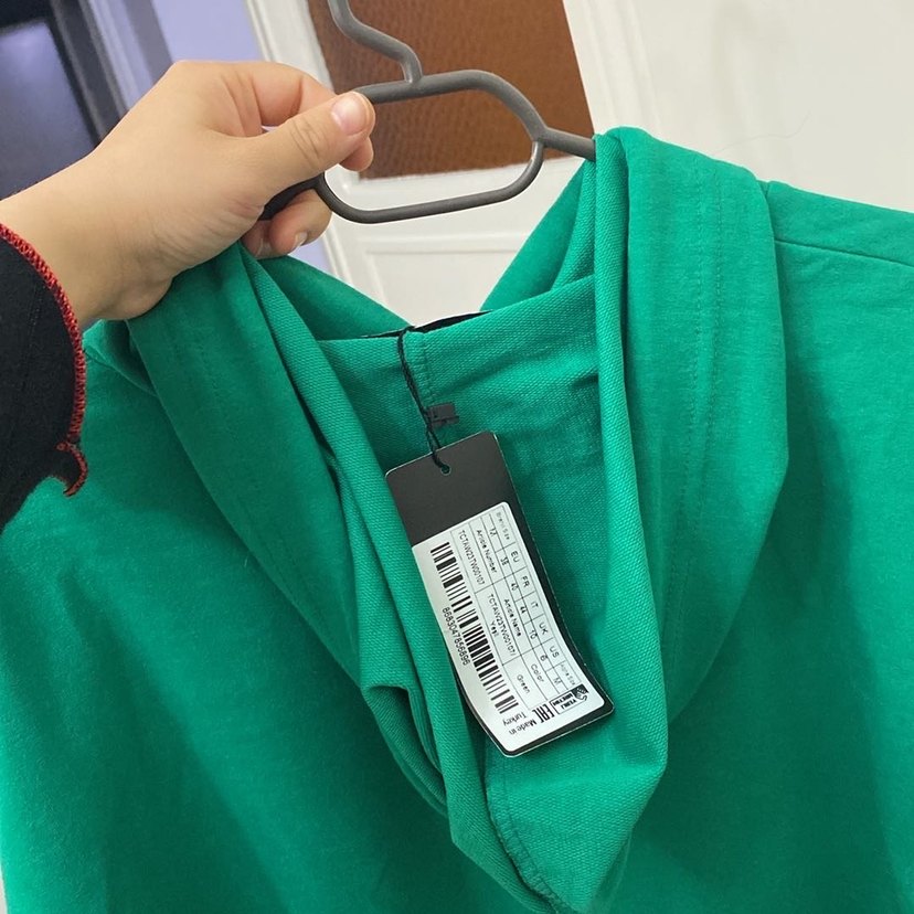 Renkli Baskılı Yeşil Kapüşonlu Sweatshirt - Görsel 4