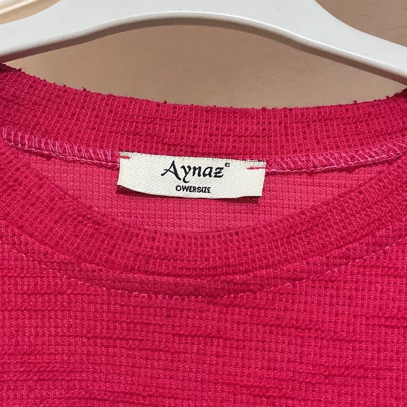 Pembe Uzun Kollu Triko Midi Tunik - Görsel 3