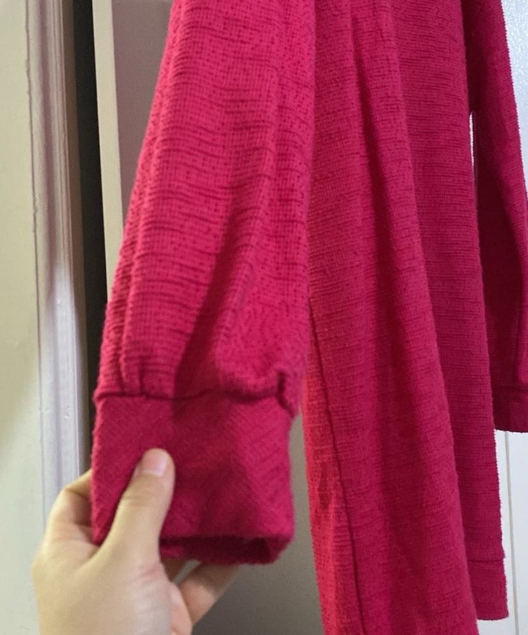 Pembe Uzun Kollu Triko Midi Tunik - Görsel 2